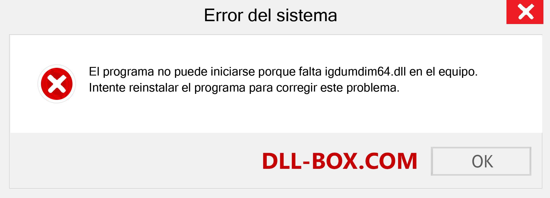 ¿Falta el archivo igdumdim64.dll ?. Descargar para Windows 7, 8, 10 - Corregir igdumdim64 dll Missing Error en Windows, fotos, imágenes