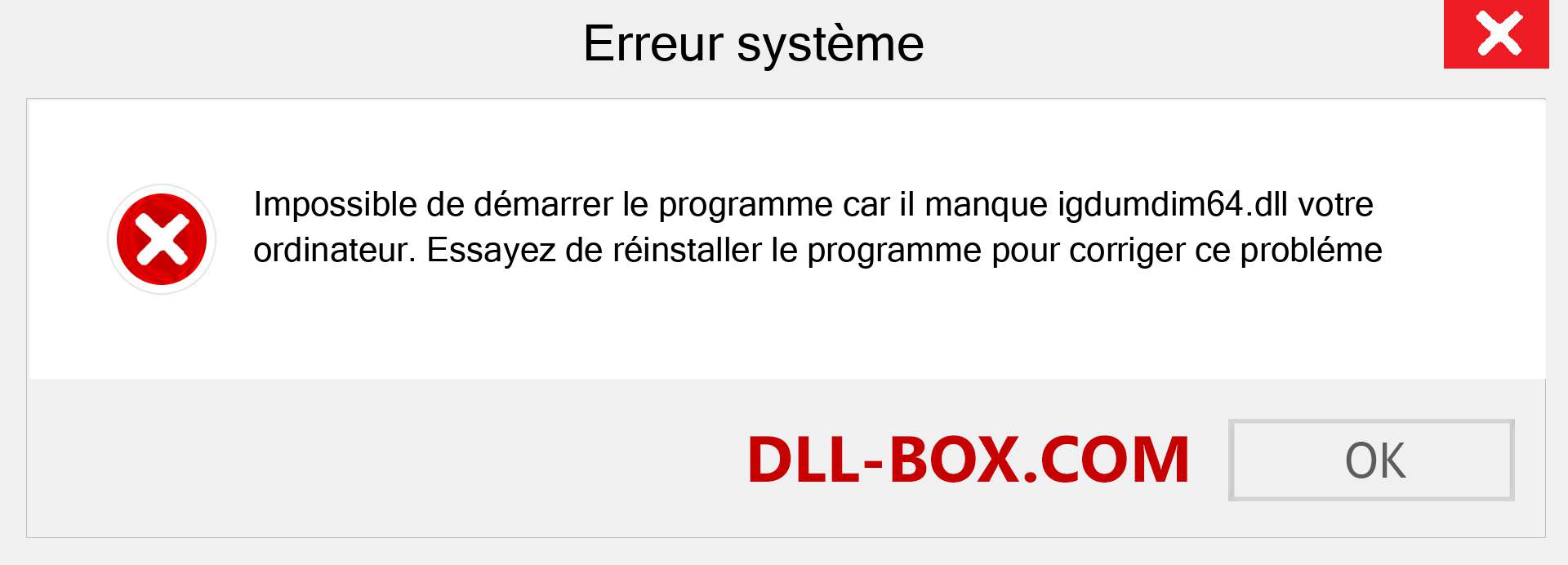 Le fichier igdumdim64.dll est manquant ?. Télécharger pour Windows 7, 8, 10 - Correction de l'erreur manquante igdumdim64 dll sur Windows, photos, images